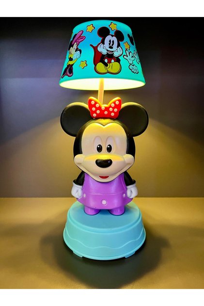 3 Kademeli Led Işıklı Şarjlı Çocuk Masa Gece Lambası Abajür - Kuromi Hello Kitty Mickey Mouse