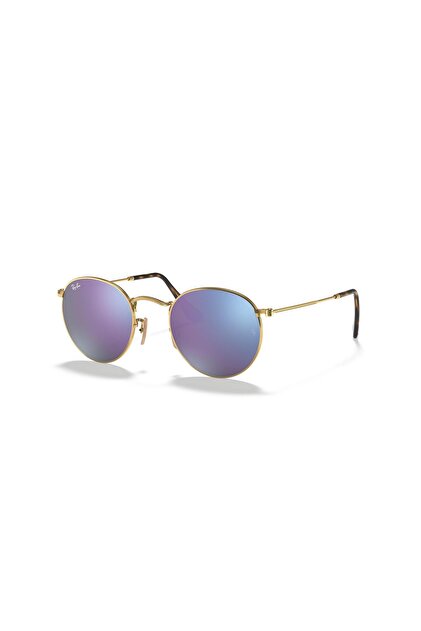Ray-Ban Unisex Sarı-Mor Policarbon Cam Çelik Kapalı Çerçeve Oval