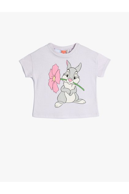 Bambi T-Shirt Thumper Rabbit Printed Short Sleeve Crew Neck