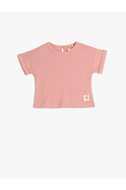 T-Shirt Basic Cotton Short Sleeve Textured