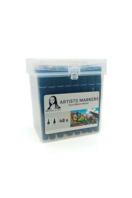Südor Mona Lisa TocuhBlack Çift Taraflı Marker Kalem Seti 48li