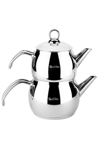 Hercul Orta Boy Paslanmaz Çelik Çaydanlık Takımı 1000/1600 Ml