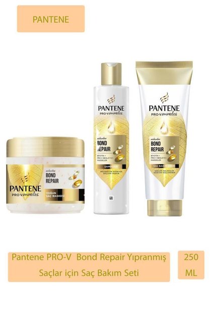 PRO-V Bond Repair Yıpranmış Saçlar için Saç Bakım Seti 250 ml