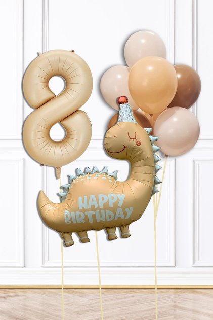 Retro Dinosaur Theme Age Balloon Birthday Balloon Chain Set Retro Dinosaur Concept