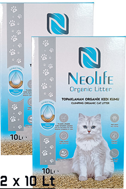 Neolife Organic Litter 10 Lt Süper Topaklanan Organik Kedi Kumu