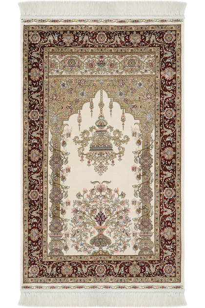 Prayer 01 Cream Gift Thick Prayer Rug Dowry Set Bride Groom Couple Bundle Prayer Rug Set