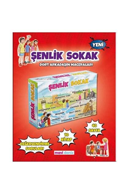 Mavi Deniz Yayınları Şenlik Sokak Hikaye Seti 10 Kitap Mavi Deniz