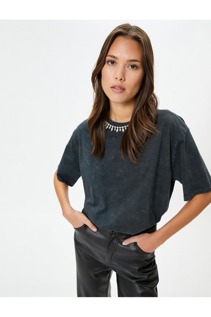 Shiny Stone T-Shirt Faded Effect Regular Fit