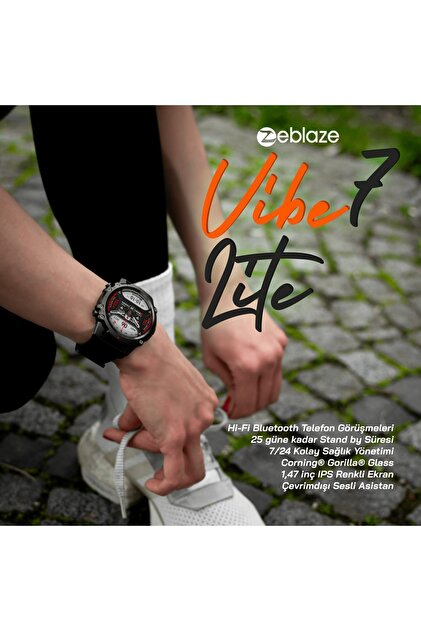 Zeblaze Vibe 7 Lite Desert Grey Akıllı Saat - Spo2 (KAN OKSİJENİ