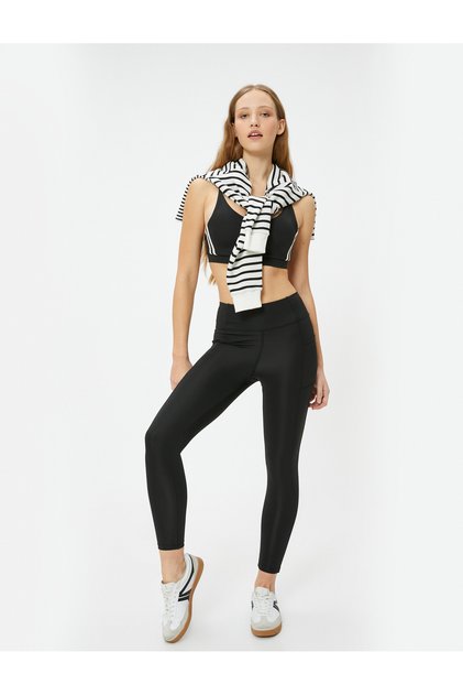 Sports Leggings Pocket Detailed High Waist Slim Fit