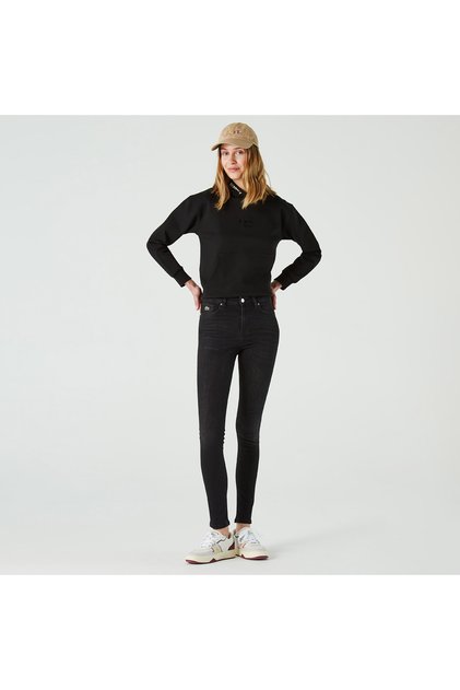 Kadın Skinny Fit Denim Koyu Gri Pantolon