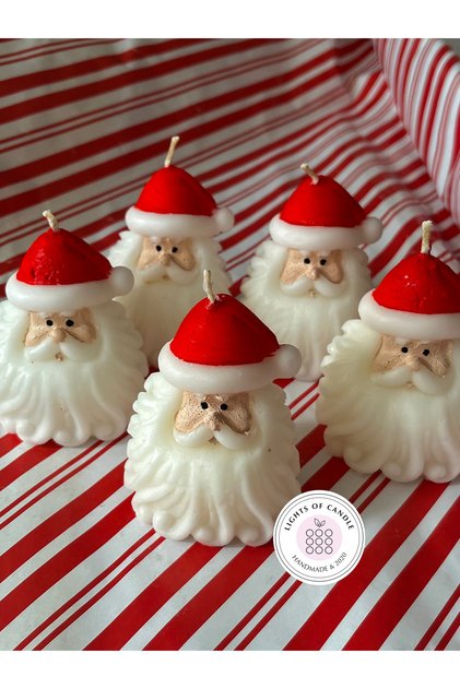 Yeniyıl- Yılbaşı Temalı Noel Baba Figürlü Mum(1ADET)