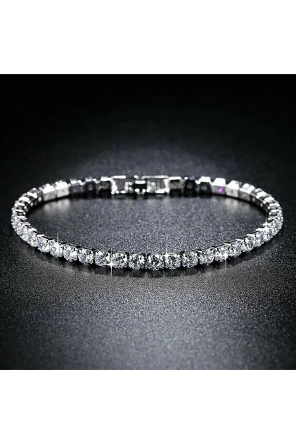 Steel Square Cut Waterway Women's Silver Bracelet