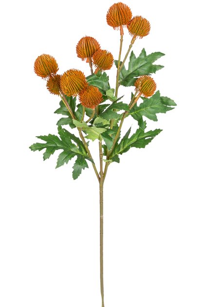 Yapay Çiçek, Top Çiçek, Turuncu - 56 cm