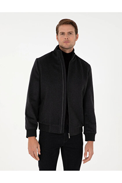 おむてぃん Pierre Cardin Erkek Mont %52 Yün Kapüşonsuz ve Düz Desen 2039525