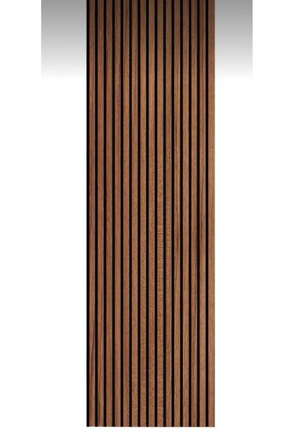 100x275 Cm Ceviz Akustik Duvar Paneli / Mdf /4 Mm Keçe/ 9mm Çıta