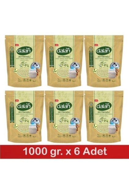 Zeytinyağlı Doğal Granül Sabun Tozu 6x1kg