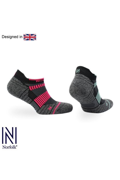 Lynx Short Cut Hiking and Running Socks 2 Pack Pink/Turquoise
