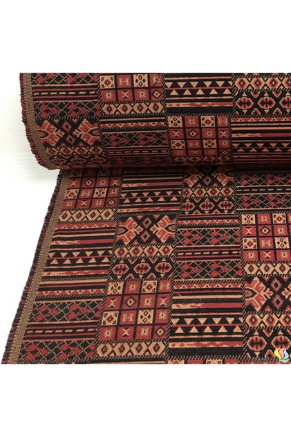 Anatolia Etnik Dokuma Kilim Desenli Kumaş