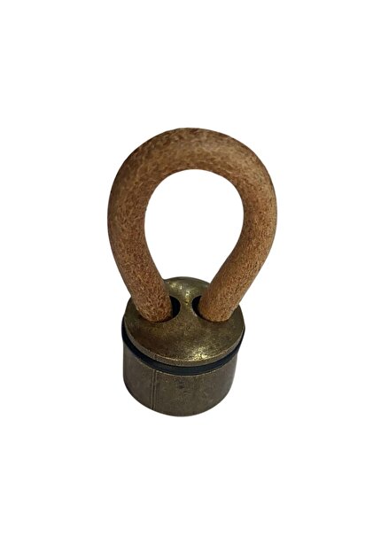 Deri Düğme İp Kulp Oring Tek Delikli Antik Bronz Taba
