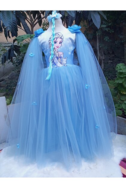 Niliya ocuk giyim Long Elsa Princess Model Custom Dress- Trendyol