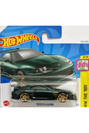 HOT WHEELS 2024 Tekli Araba Toyota Supra Yeşil Altın Renk Jant