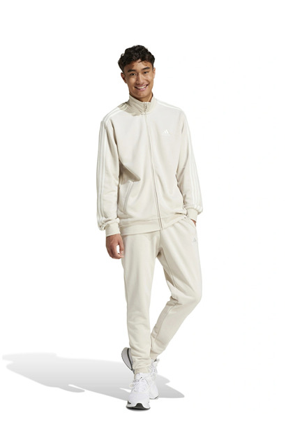 adidas Erkek Basic 3-stripes French Terry Bej Eşofman Takımı