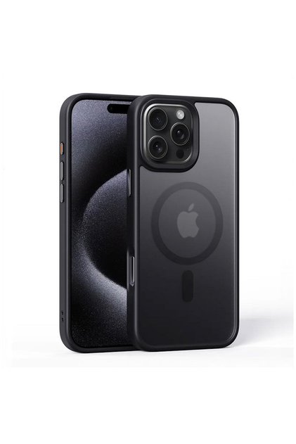 Apple iPhone 16 Pro Max Uyumlu Kılıf Zebana Fros Silikon Kılıf (Kablosuz Şarj Destekli) Siyah