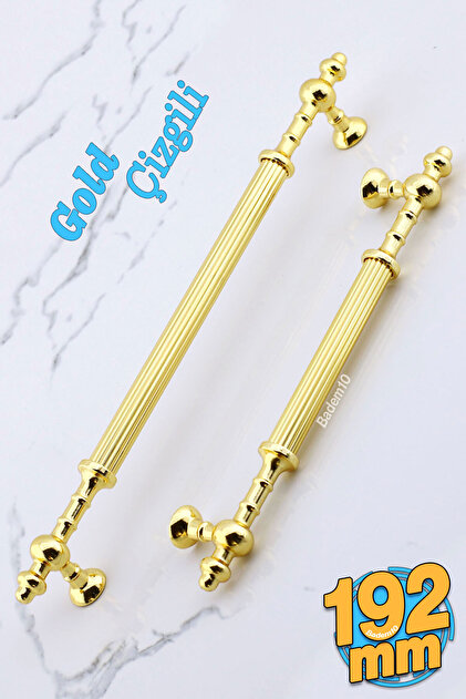 Badem10 Kader Gold Metal Kulp 224 Mm- 22.4 Cm Mobilya Mutfak