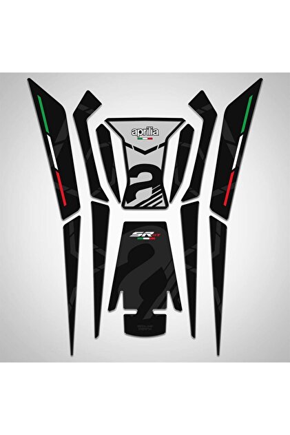 Redline Grafik Aprilia Sr Gt 200 125 Gri Tank Pad Sticker - Fiyatı