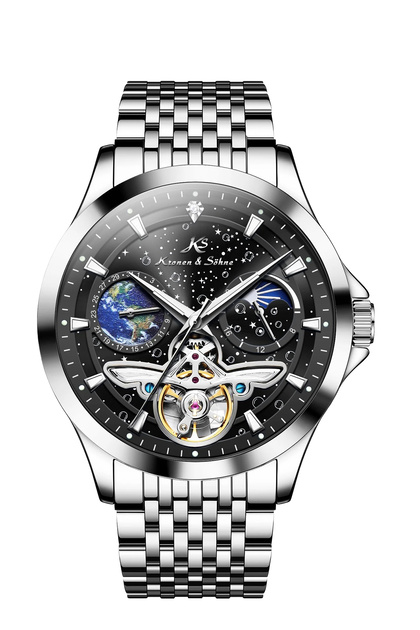 Kronen & Söhne KS7009 Day Night Tourbillon Mekanik Otomatik Erkek