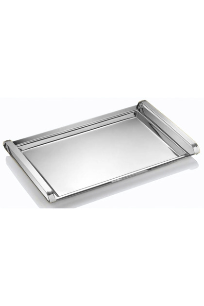 Tiamo Xlarge Premium 18/10 Stainless Steel Presentation Tray with Handle Promise Engagement Service Tea Tray