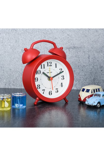 Mini Boy Akar Saniyeli Alarmlı Analog Masa Saati ÇALAR SAAT