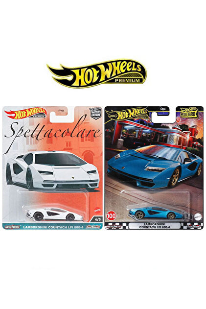 HOT WHEELS 2 Araç Hot Wheels Premium Lamborghini Countach LPI 800