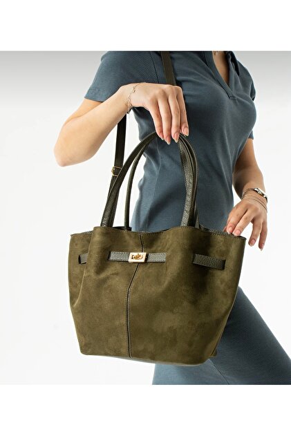 Women's Suede Nubuck Magnetic Arm Bag