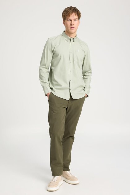 Regular Fit Regular Fit 100% Cotton Mint Green Shirt