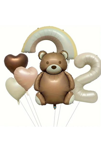 2 Year Old Number Foil Balloon Set