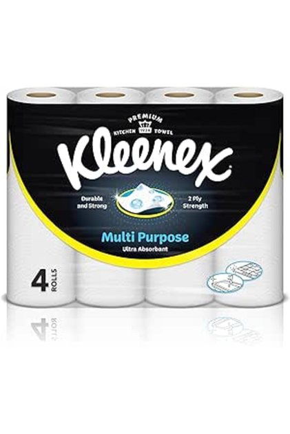 Multi Purpose Kitchen Tissue Paper Towel, 2 PLY, 4 Rolls x 40 Sheets
