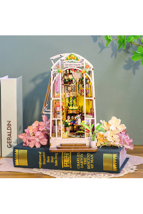 Choice TSZH209 DIY Garden House Book Nook Shelf Insert Miniature ...