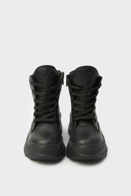 Bg Store Boy's Black Boots 23fw0nb3036