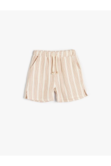 Shorts Pocket Elastic Waist Tie Viscose