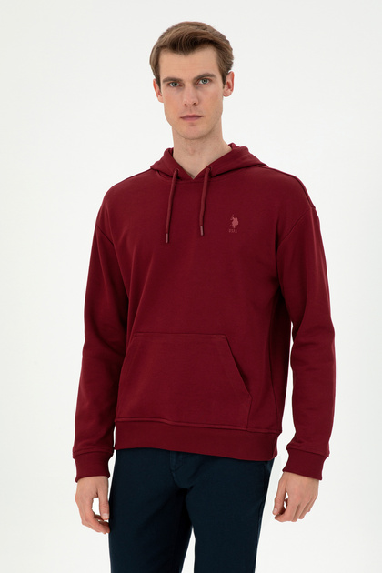 Men's Burgundy Basic Sweatshirt 50298271 -Vr014