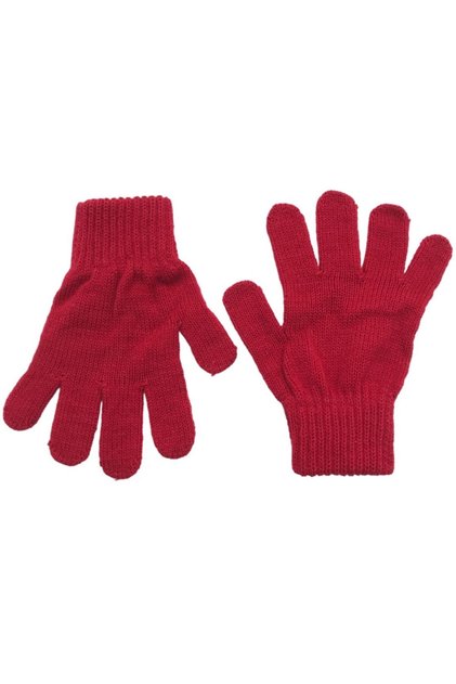 Children Winter Red Soft Textured Knitwear Knitted Gloves Knitwear Gloves