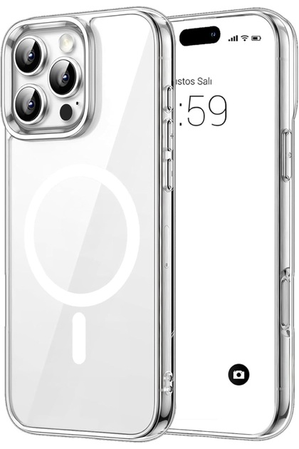 (ميكا ماجسيف) جراب ماجسيف قصة ضيقة ومتوافق مع هاتف iPhone 16 Pro Max، مصنوع من مادة الميكا الصلبة الشفافة غير القابلة للالتصاق