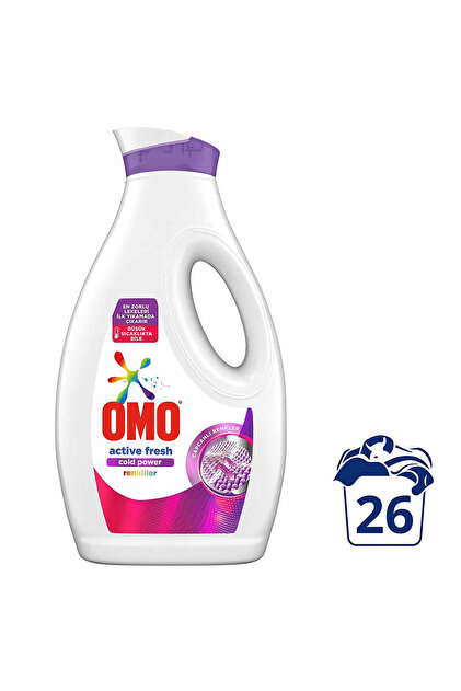 Omo Sıvı Active Fresh Cold Power Renkliler Çamaşır Deterjanı 1690