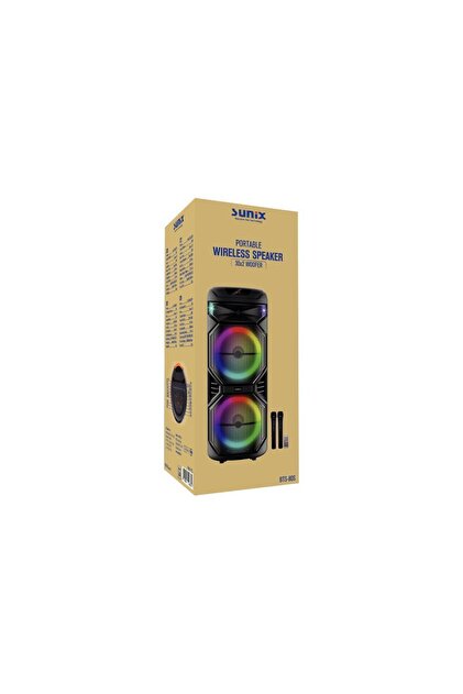 Sunix 60w 12v/4500 Mah Çift Mikrofonlu 30x2 Woofer 110 Cm