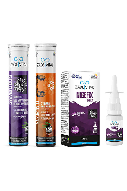 Zade Vital C VİTAMİNİ + SAMBUCUS NİGRA (Kara Mürver Ekstresi, C