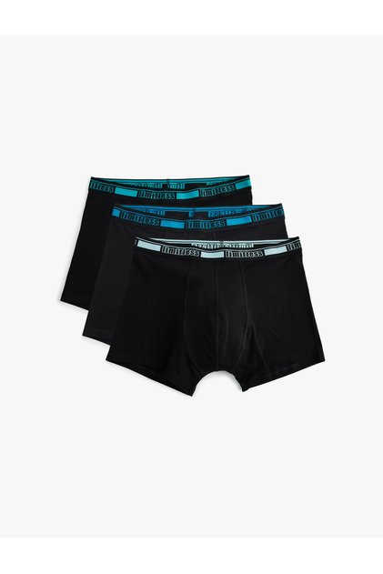 3-Piece Boxer Set Slim Fit Slogan Printed Cotton