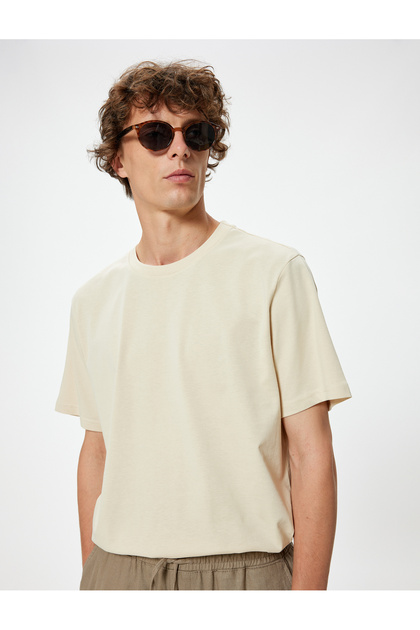 Crew Neck Basic Cotton Short Sleeve T-Shirt