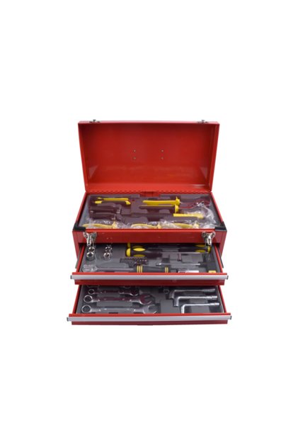 83-Piece Tool Set in Metal Box with 2 Drawer 104876